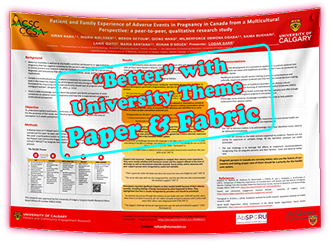 Calgary Fabric Poster - Excellent Print Quality with Corporate & University Color