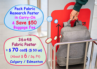 Calgary Fabric Poster - Eliminate the $50 Airline Poster Tube Charge Calgary Fabric Poster - Eliminate the $50 Airline Poster Tube Charge